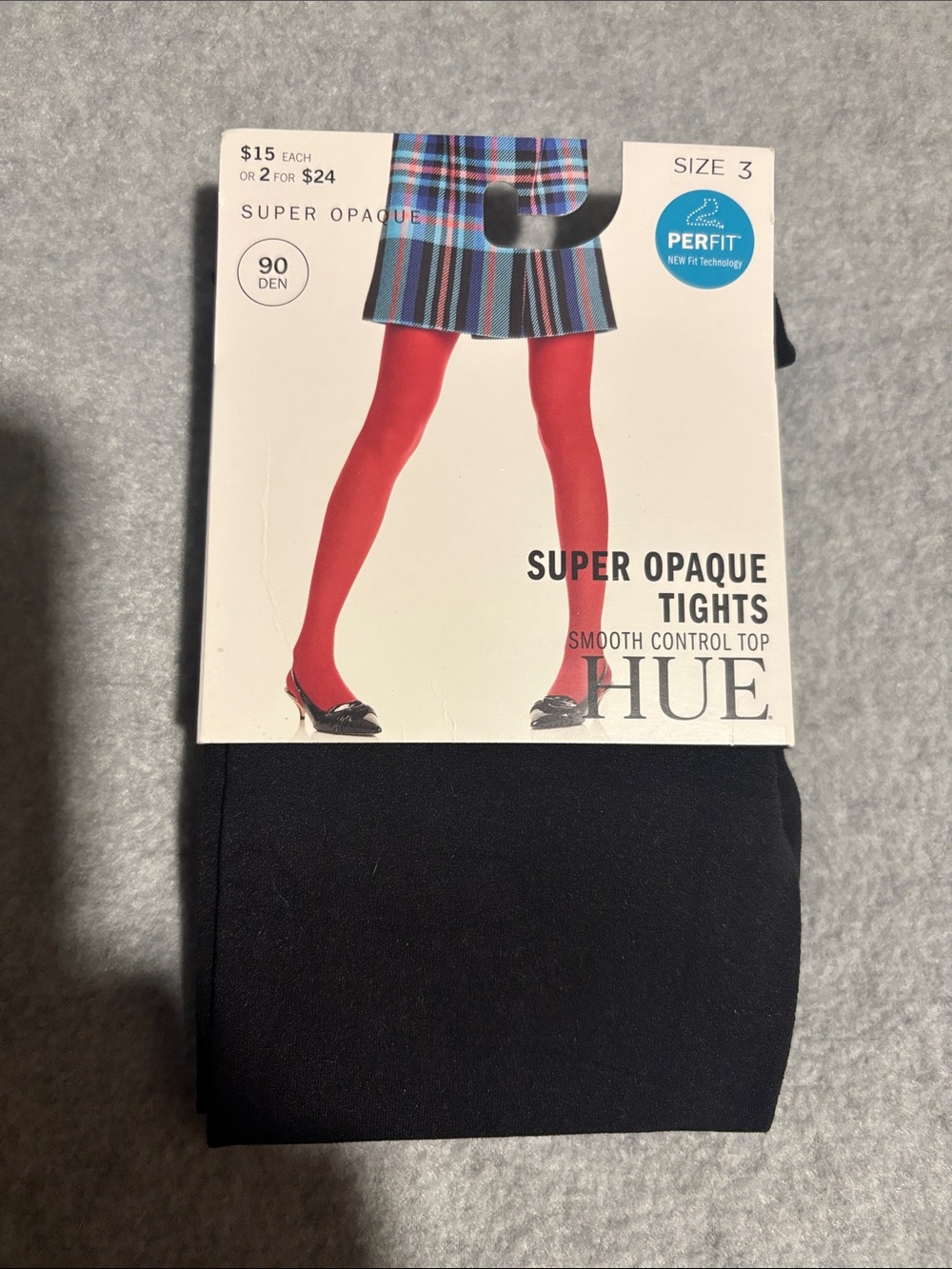 HUE Super Opaque Tights - Black